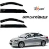 Hyundai Accent Blue 2012 4lü Kromlu Cam Rüzgarlığı A+ Yeni Dizayn