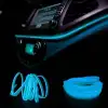 İceBlue Buz Mavi Renk Neon İp Fitil 5Metre Işıklı Torpido Fitili Neon İp Araç İçi Torpido ledi