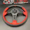 Momo Spor Yarış Direksiyonu 32cm Kırmızı Yüzük ve Detaylı-Yarıklı Model