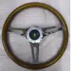 Nardi Ahşap Direksiyon-Çap: 35cm-1. Sınıf Lüx Ahşap Direksiyon-Beyaz Şeritli
