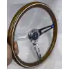 Nardi Ahşap Direksiyon-Çap: 35cm-1. Sınıf Lüx Ahşap Direksiyon-Beyaz Şeritli