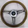 Ahşap Direksiyon Nardi 35cm-1. Sınıf Lüx Ahşap Direksiyon-Siyah Şeritli