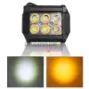 Offroad Sis Çalışma Lambası Turuncu Beyaz Cakar Modlu 12 Led 18W  A+ İthal Ürün
