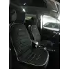 Oto Koltuk Minderi Ortopedik Kalın Süngerli Ön 2 Koltuk Siyah (Gri Kenar) Araç Koltuk Koruyucu Kılıf