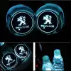 Peugeot Ledli Işıklı Bardaklık Altı - Usb Şarjlı - RGB Modlu -