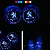 Peugeot Ledli Işıklı Bardaklık Altı - Usb Şarjlı - RGB Modlu -