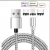 phone Lightning Samsung Micro Usb Type C Mıknatıslı Şarj Kablosu