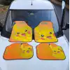 Pikachu Desen Araç İçi Halı Paspas-Kaydırmaz Taban-Universal Her Araca Uyumlu-Yıkanabilir