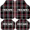 Recaro Ekose Desen Araç İçi Halı Paspas-Kaydırmaz Taban-Universal Her Araca Uyumlu-Yıkanabilir