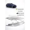 Renault Clio 4 Krom Cam Çıtası Çerçevesi Tam Tur Paslanmaz Çelik