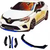 Renault Clio 5 Uyumlu Ön Lip mavi Renkli 4 Parça - A+ Ürün - Dayanıklı Malzeme