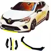 Renault Clio 5 Uyumlu Ön Lip sarı Renkli 4 Parça - A+ Ürün - Dayanıklı Malzeme
