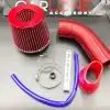 Spor Açık Hava Filtresi Krom Borulu Kırmızı Renk -Boru Çapı 7,6cm Uzunluk 23cm