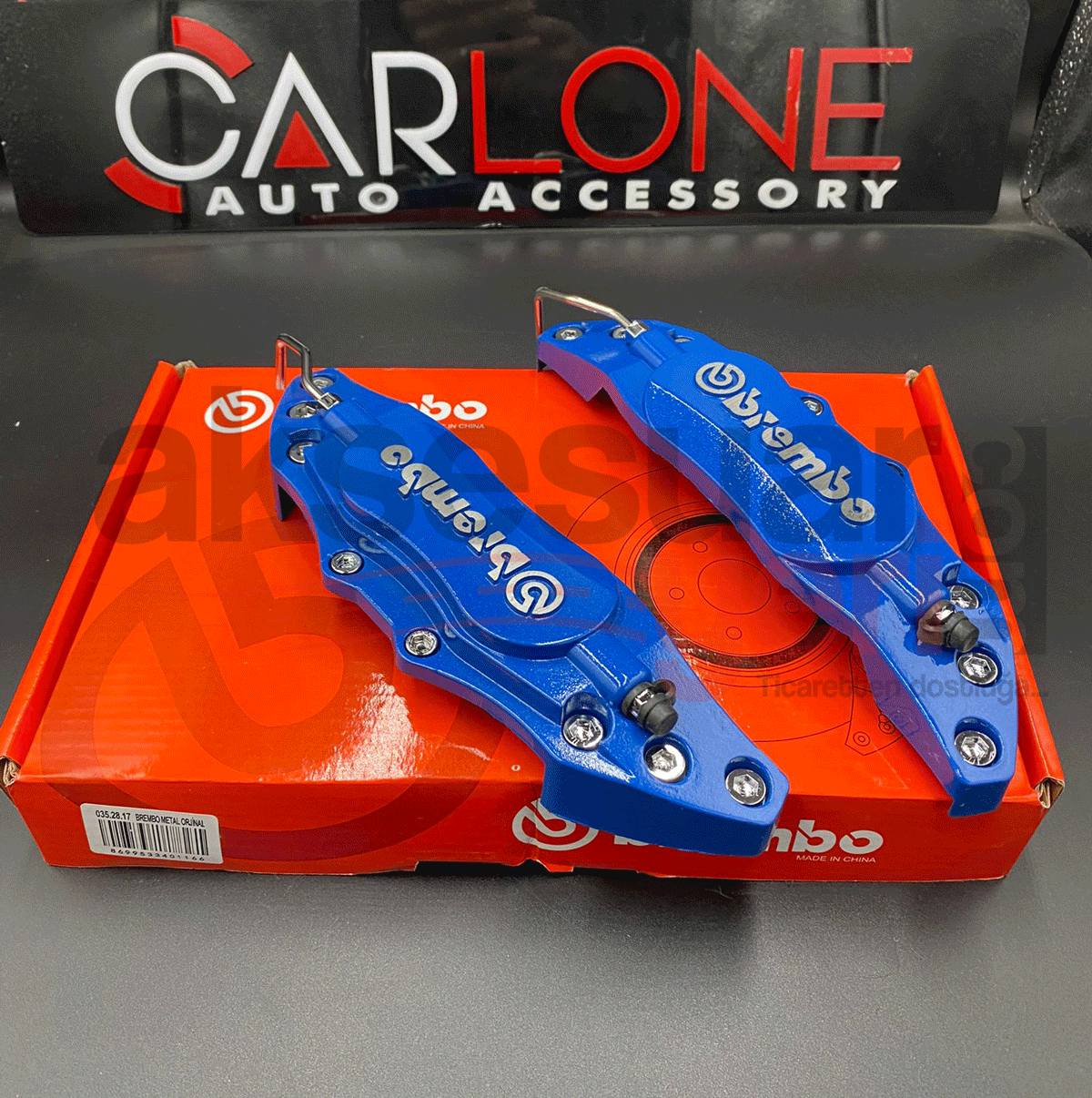 Brembo Orjinal Metal Kaliper Kapağı Mavi Renk Fren Disk Kapağı 2Li Set Aynı Gün Kargo