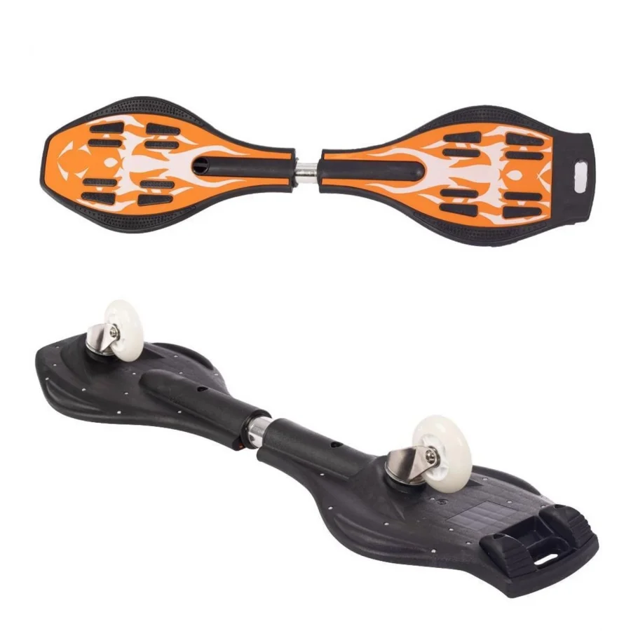 2 Teker Yolda Sörf Keyfi İçin Özel Skateboard Waveboard Dizayn Kaykay - Kırmızı