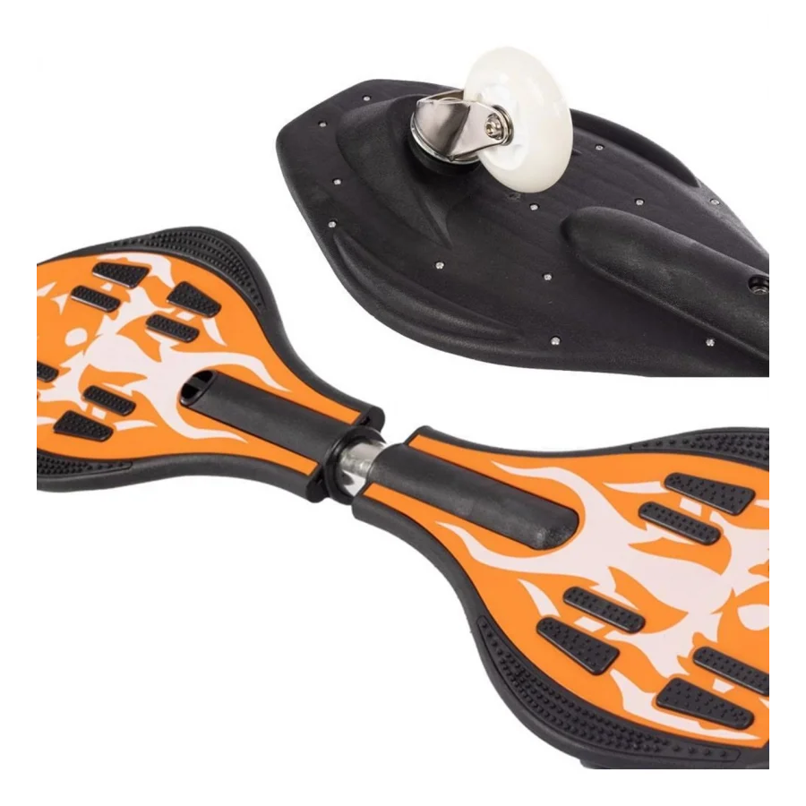 2 Teker Yolda Sörf Keyfi İçin Özel Skateboard Waveboard Dizayn Kaykay - Kırmızı
