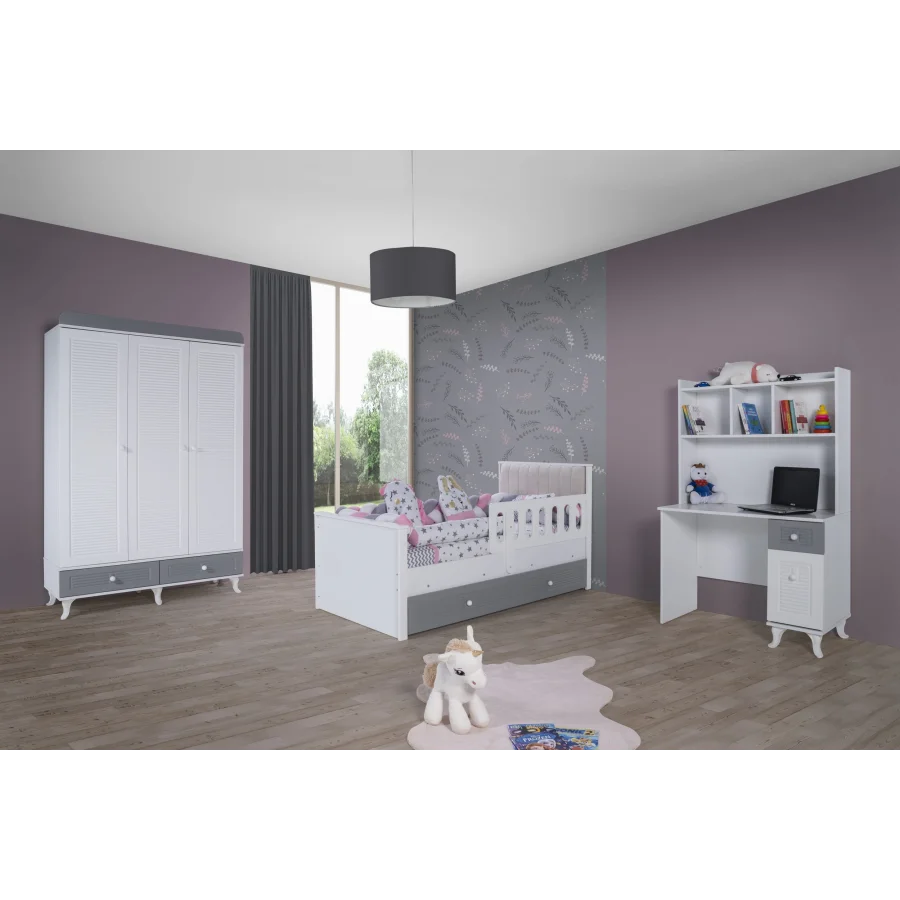 2KA Aqua Grey Çalışma Masalı Çocuk Odası