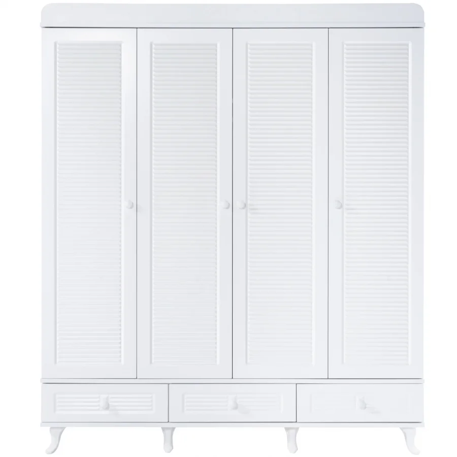 2KA Aqua White 4 Kapılı Dolap