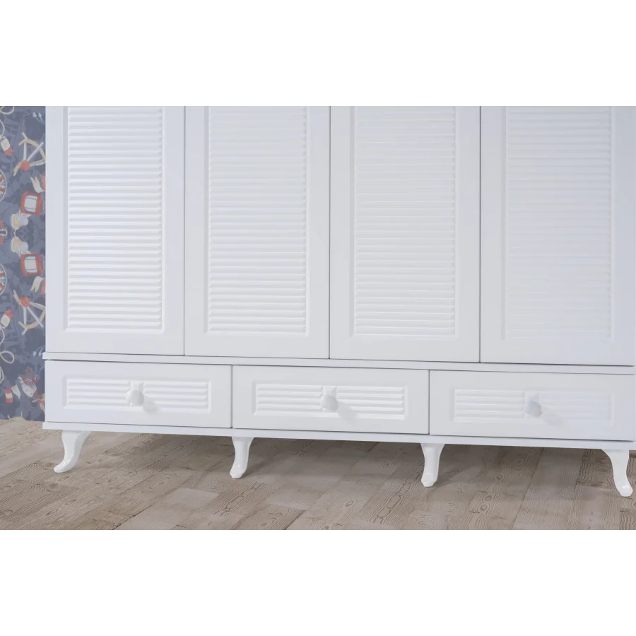 2KA Aqua White Maxi Karyolalı Çocuk Odası Takımı