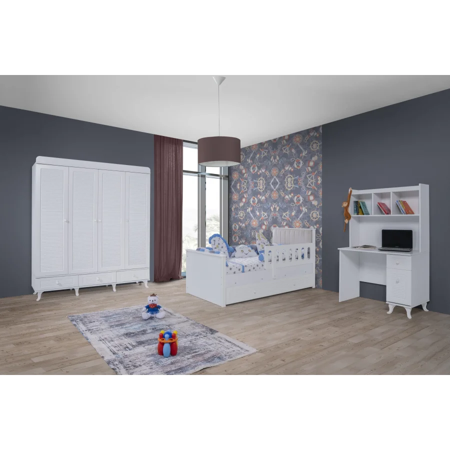 2KA Aqua White Maxi Karyolalı Çocuk Odası Takımı