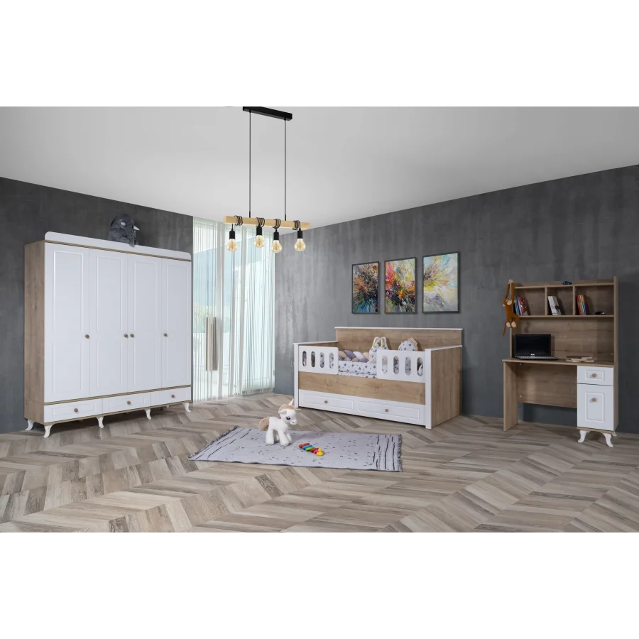 2KA Babylone 4 Kapılı Sedir Karyolalı Çocuk Odası Takımı