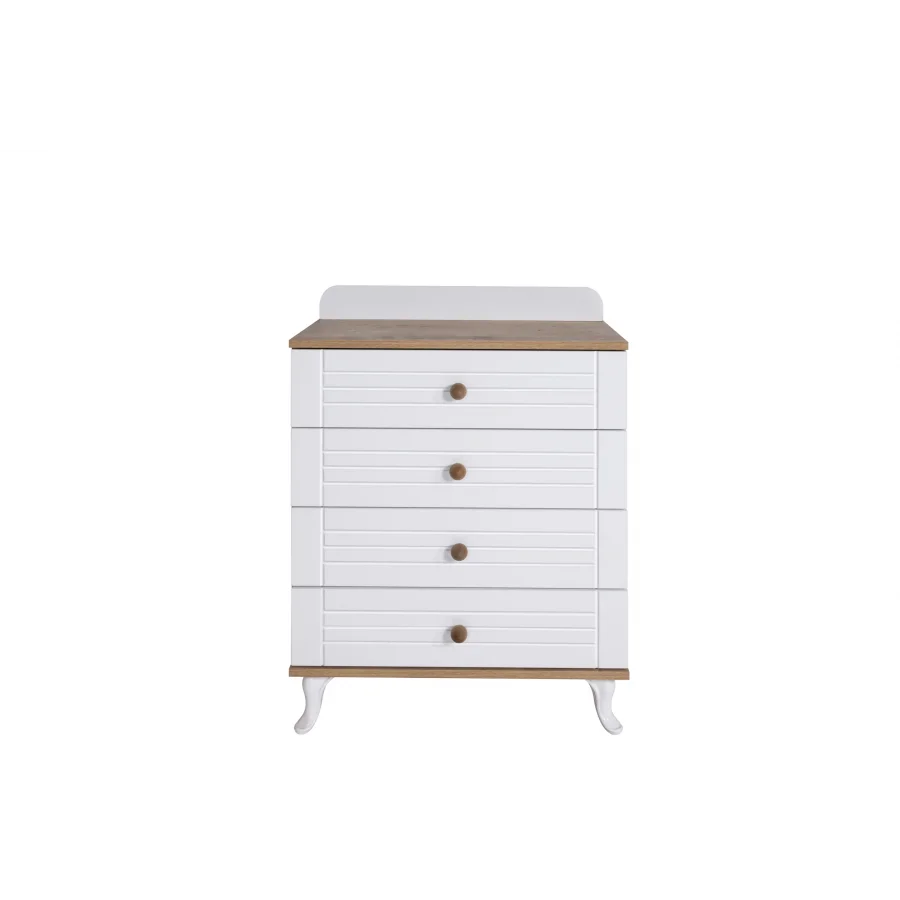 2KA Bonny White 4 Kapılı Karyolalı Takım