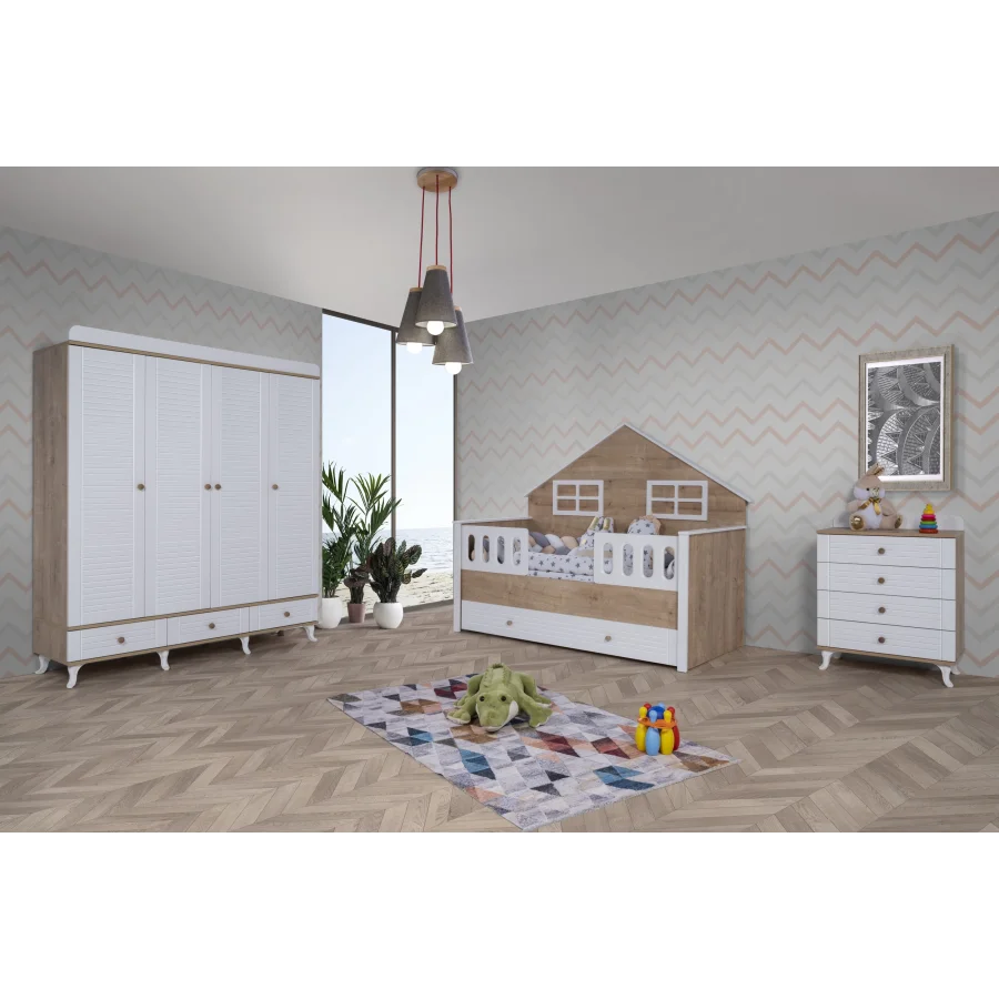2KA Bonny White 4 Kapılı Montessori Takım