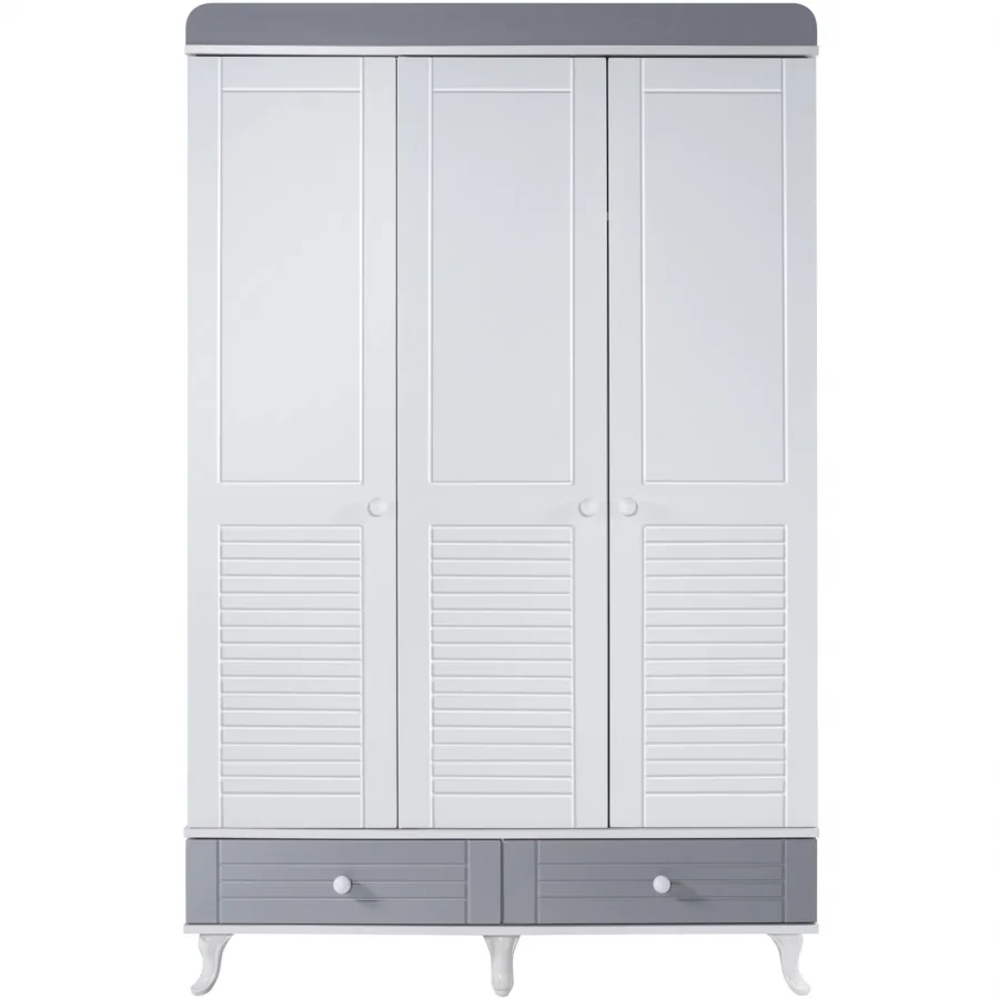 2KA Cover Grey 3 Kapılı Dolap