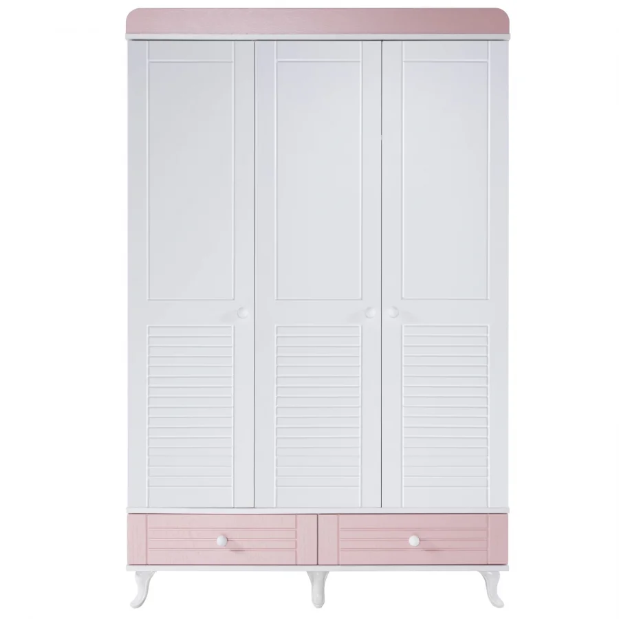 2KA Cover Pink 3 Kapılı Dolap