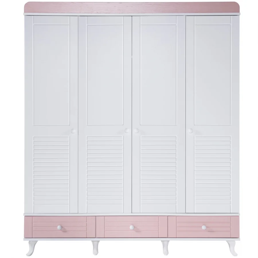 2KA Cover Pink 4 Kapılı Dolap