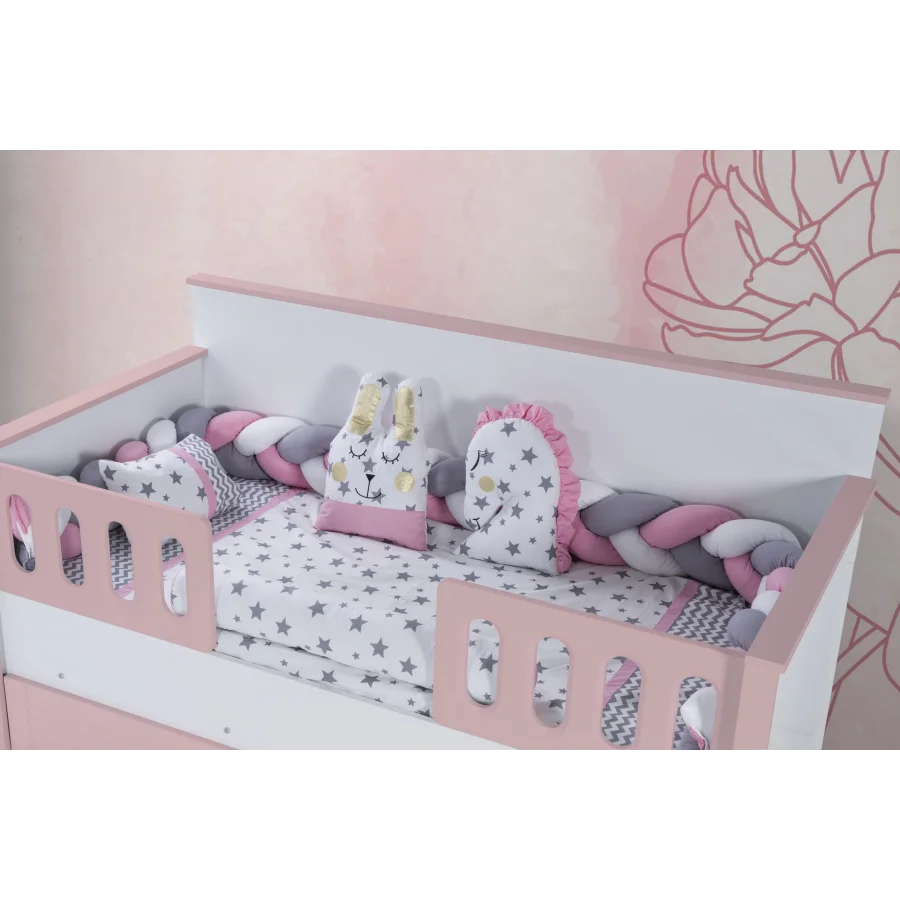 2KA Cover Pink Sedir Karyolalı Çocuk Odası Takımı