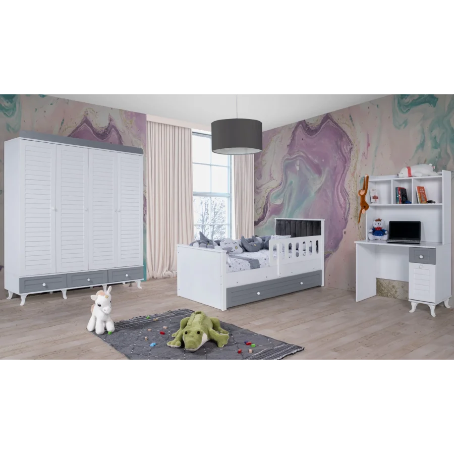 2KA Good Grey Çalışma Masalı Çocuk Odası Takımı