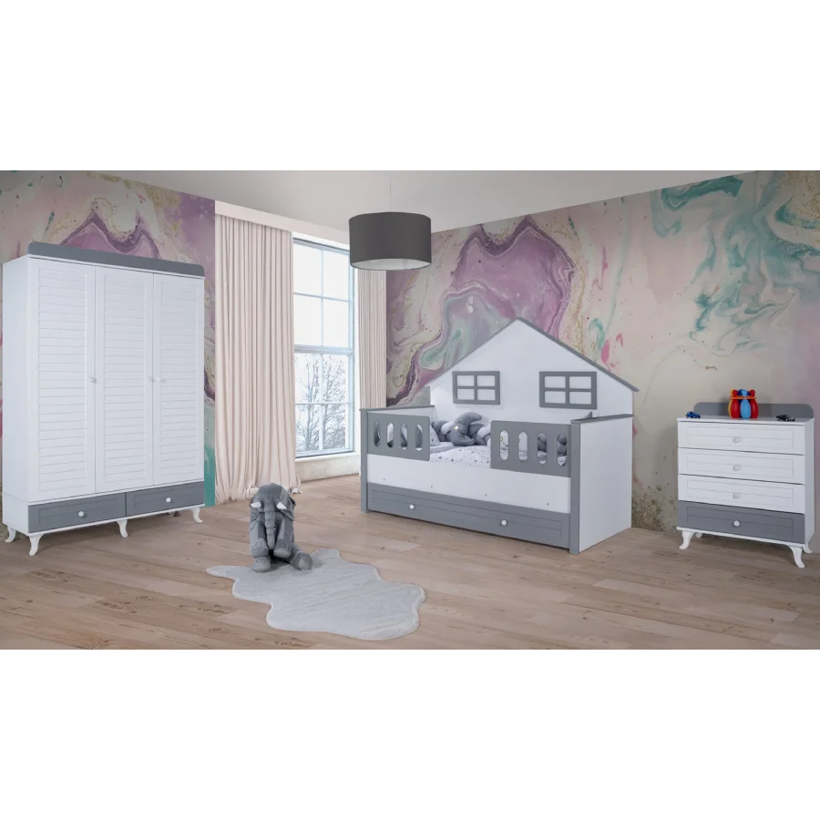 2KA Good Grey Montessori Bebek ve Çocuk Odası Takımı