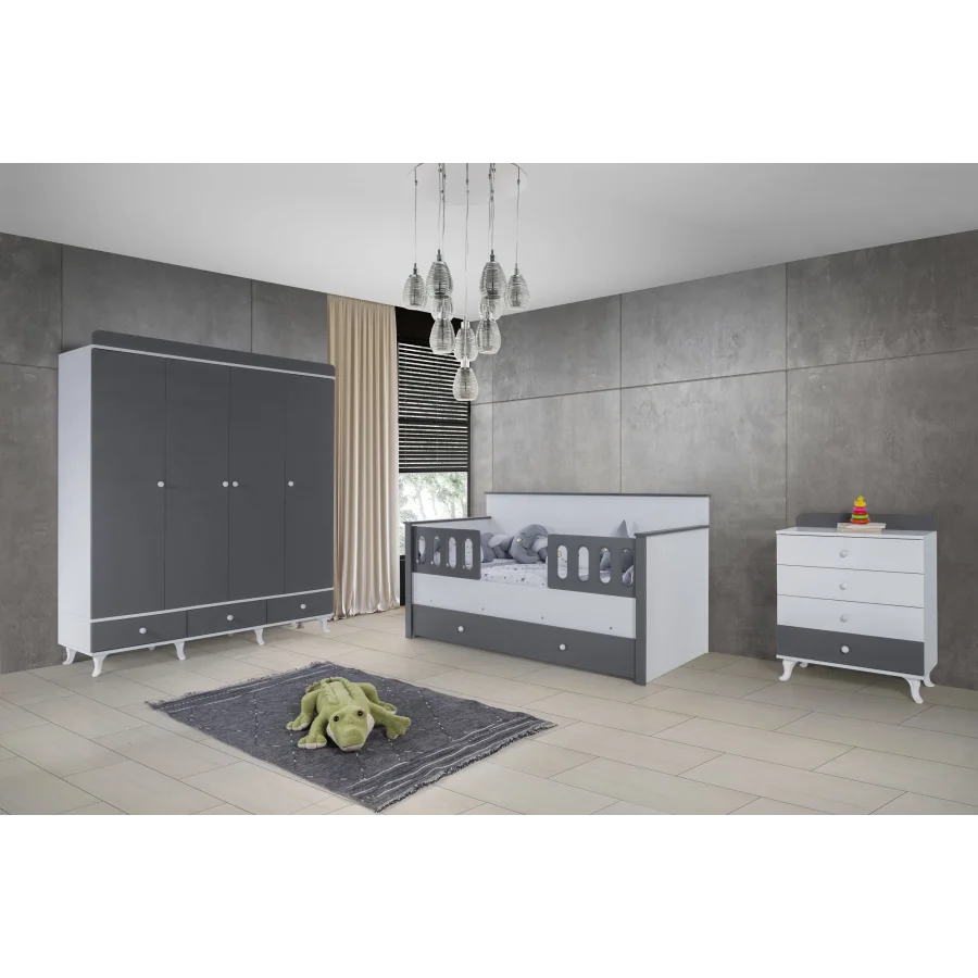 2KA Hunt 4 Kapılı Sedir Karyolalı Çocuk Odası Takımı
