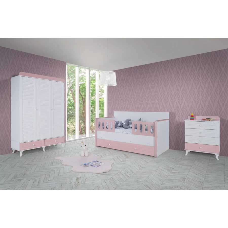 2KA Joy Pink Sedir Karyolalı Çocuk Odası Takımı