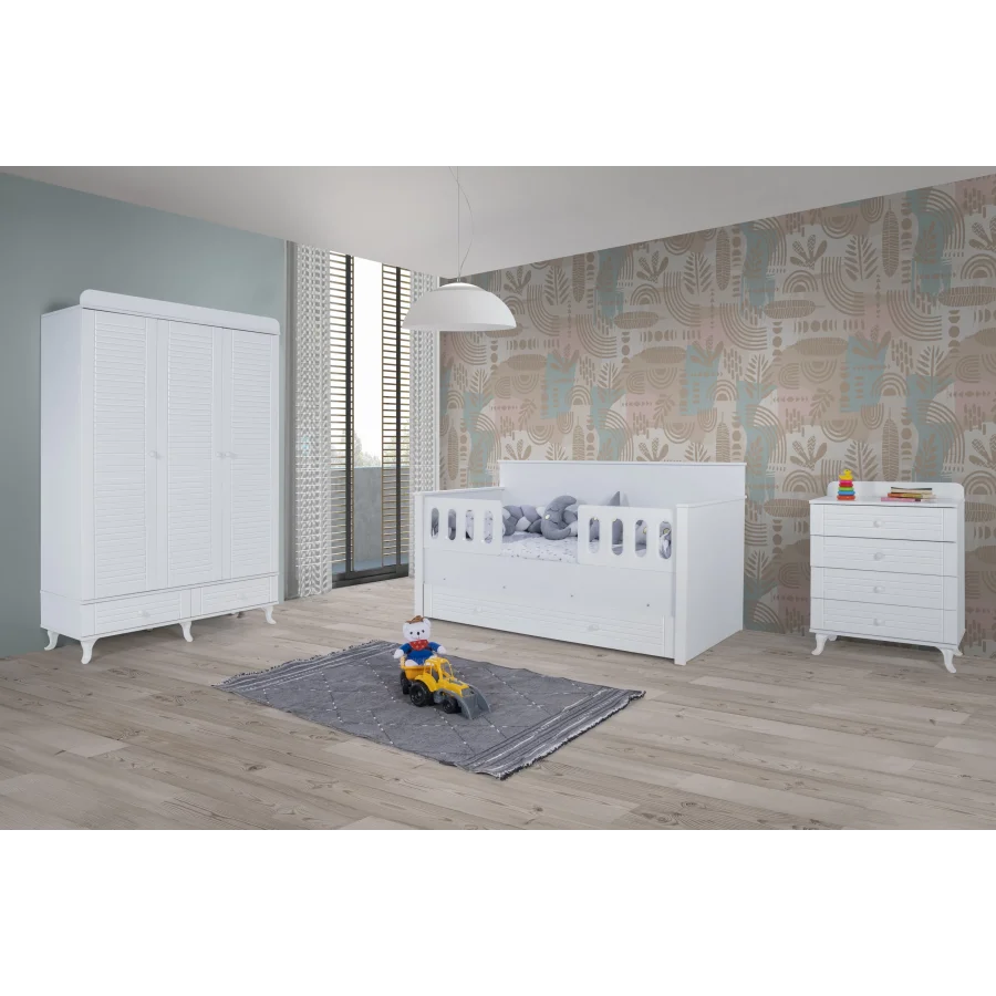 2KA Joy White Sedir Karyolalı Çocuk Odası Takımı