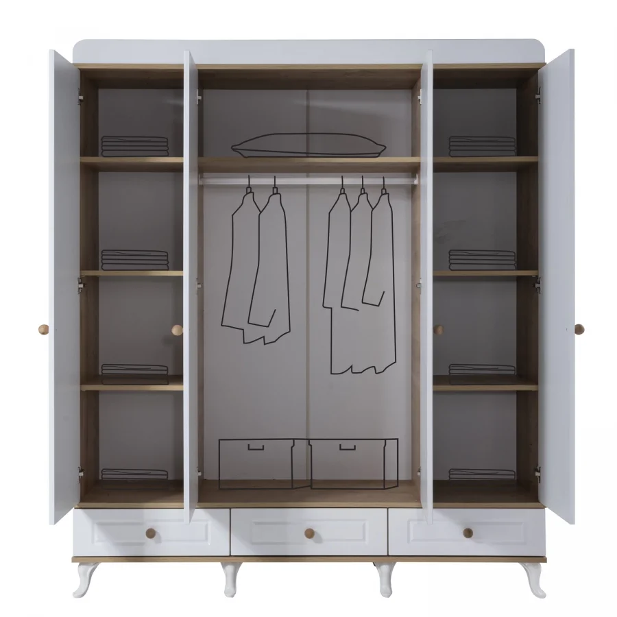 2KA Line 4 Kapılı Dolap