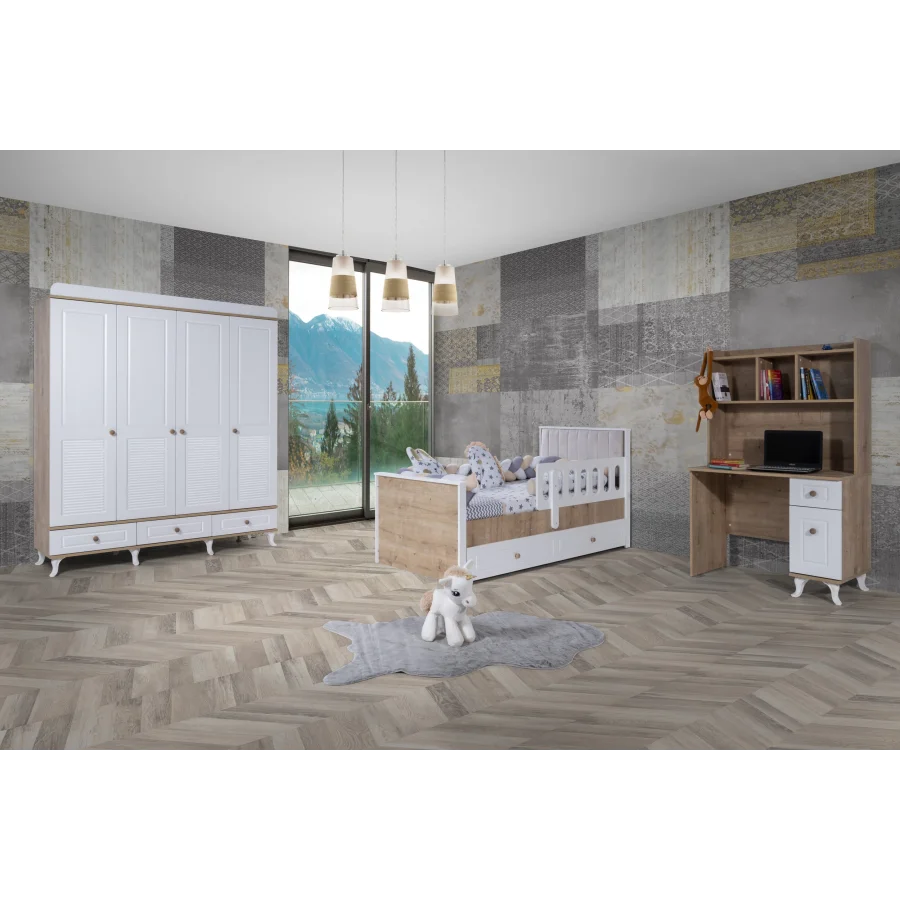 2KA Line 4 Kapılı Karyolalı Çocuk Odası Takımı