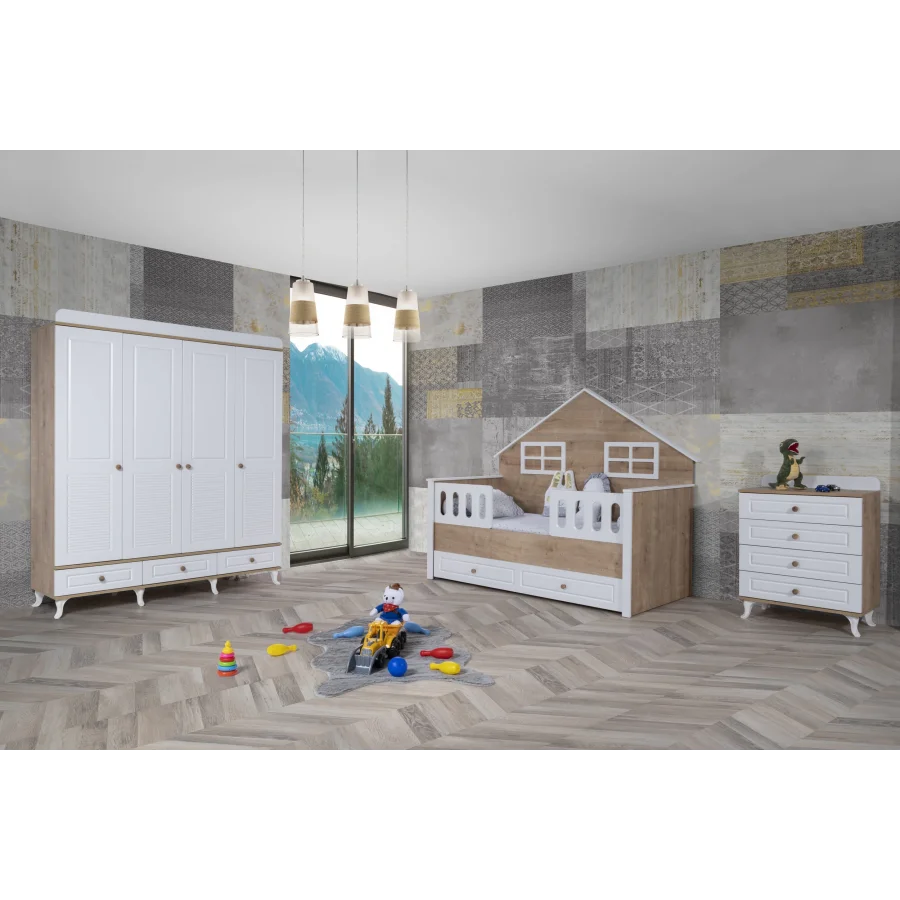 2KA Line 4 Kapılı Montessori Çocuk Odası Takımı