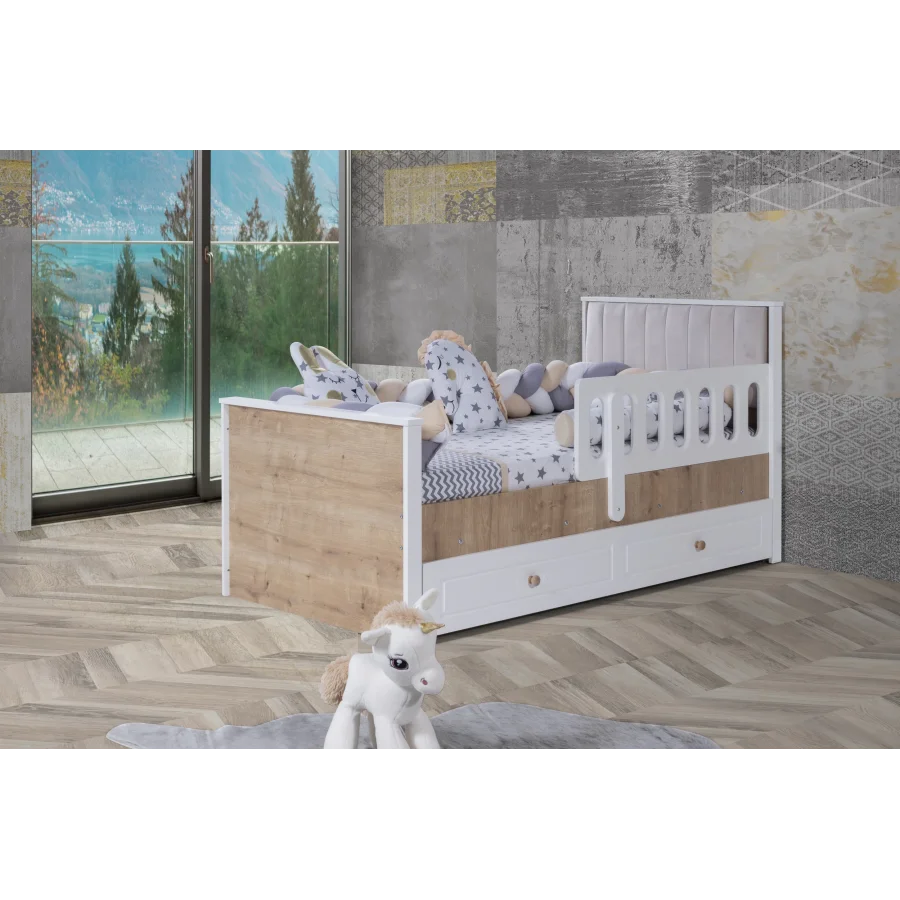 2KA Line Yavru Yataklı Kapitoneli Karyola