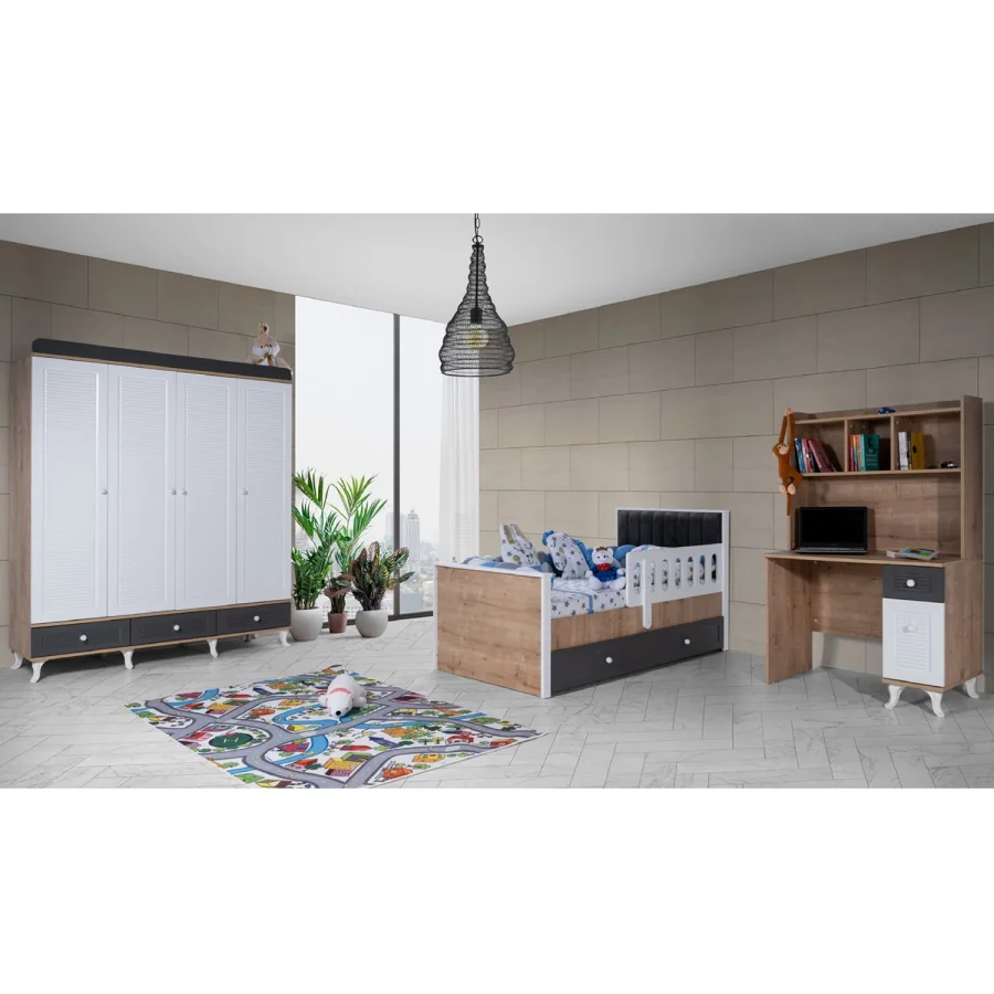 2KA Master Fame 4 Kapılı Karyolalı Çocuk Odası Takımı