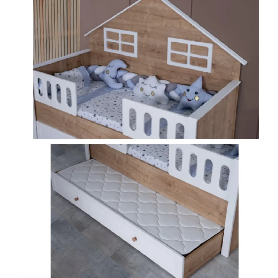 2KA Master White 4 Kapılı Montessori Çocuk Odası Takımı