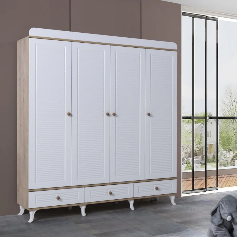 2KA Master White 4 Kapılı Montessori Çocuk Odası Takımı
