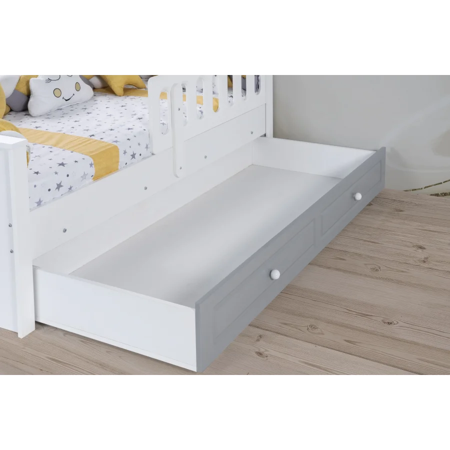 2KA New Luna Grey 4 Kapılı Karyolalı Çocuk Odası Takımı