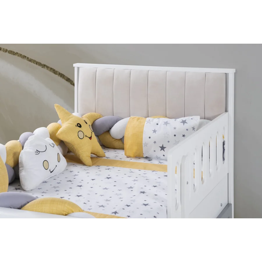 2KA New Luna Grey 4 Kapılı Karyolalı Çocuk Odası Takımı