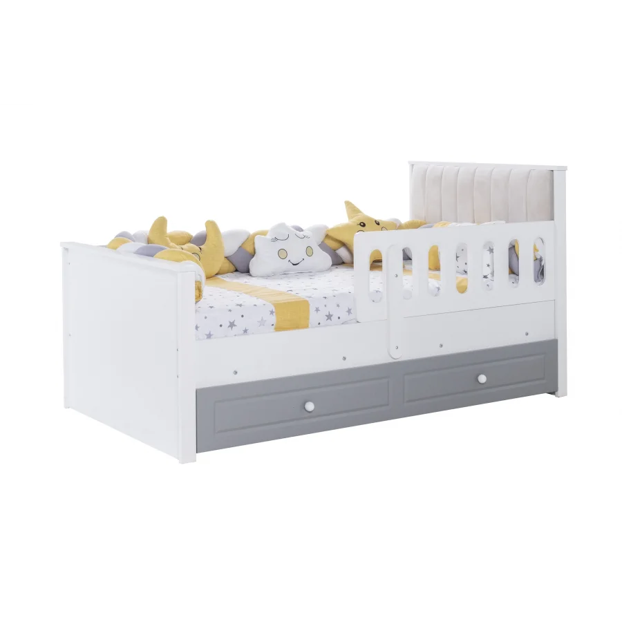 2KA New Luna Grey 4 Kapılı Karyolalı Çocuk Odası Takımı