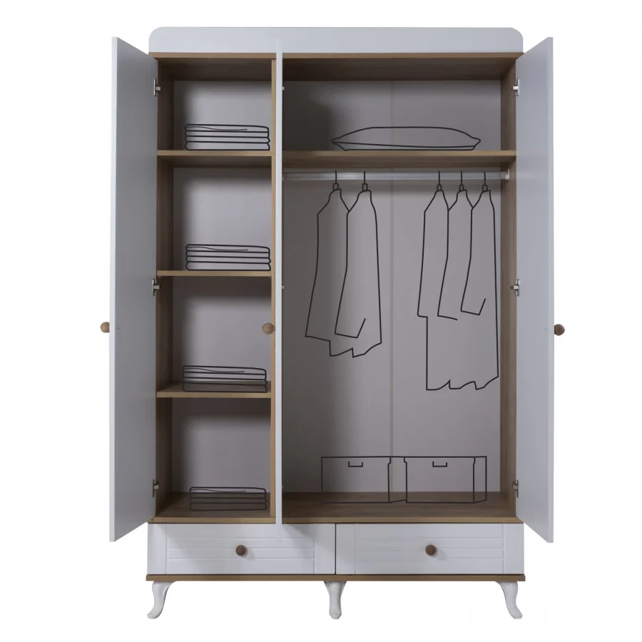 2KA Saphire 3 Kapılı Dolap