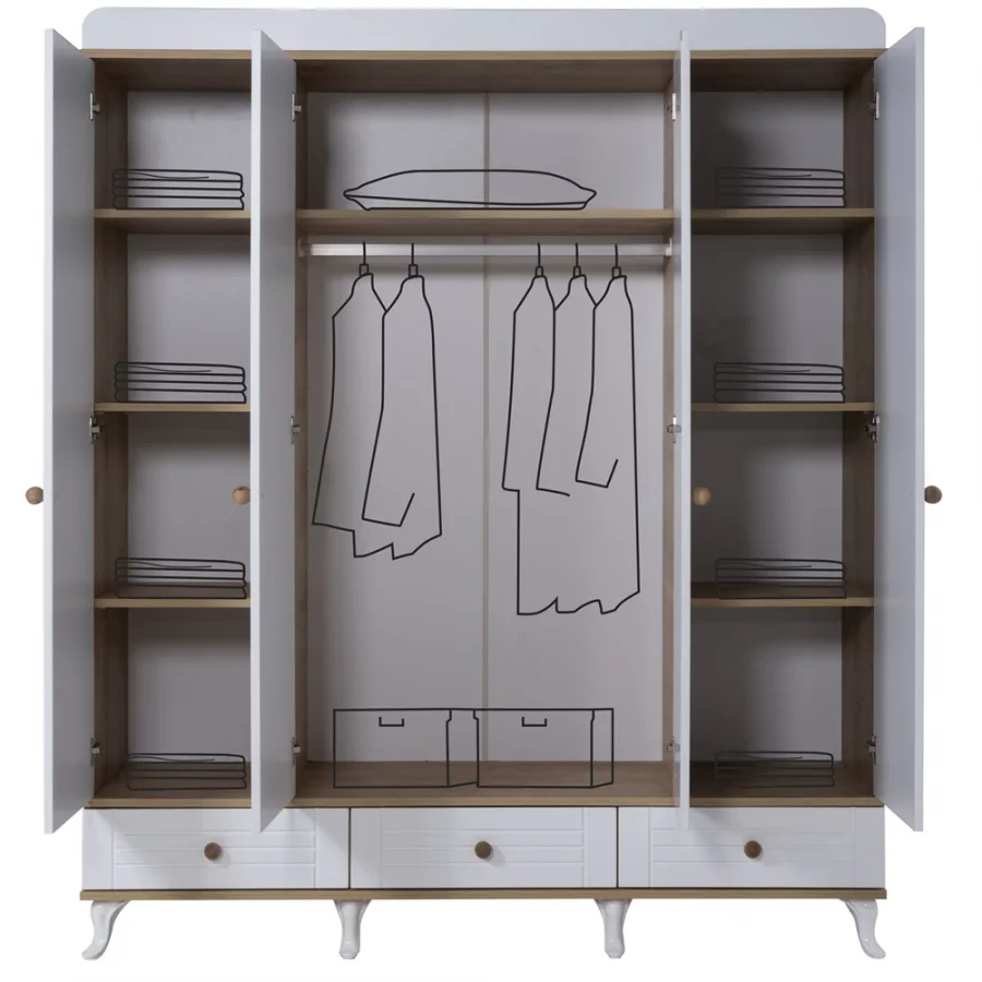 2KA Saphire 4 Kapılı Dolap