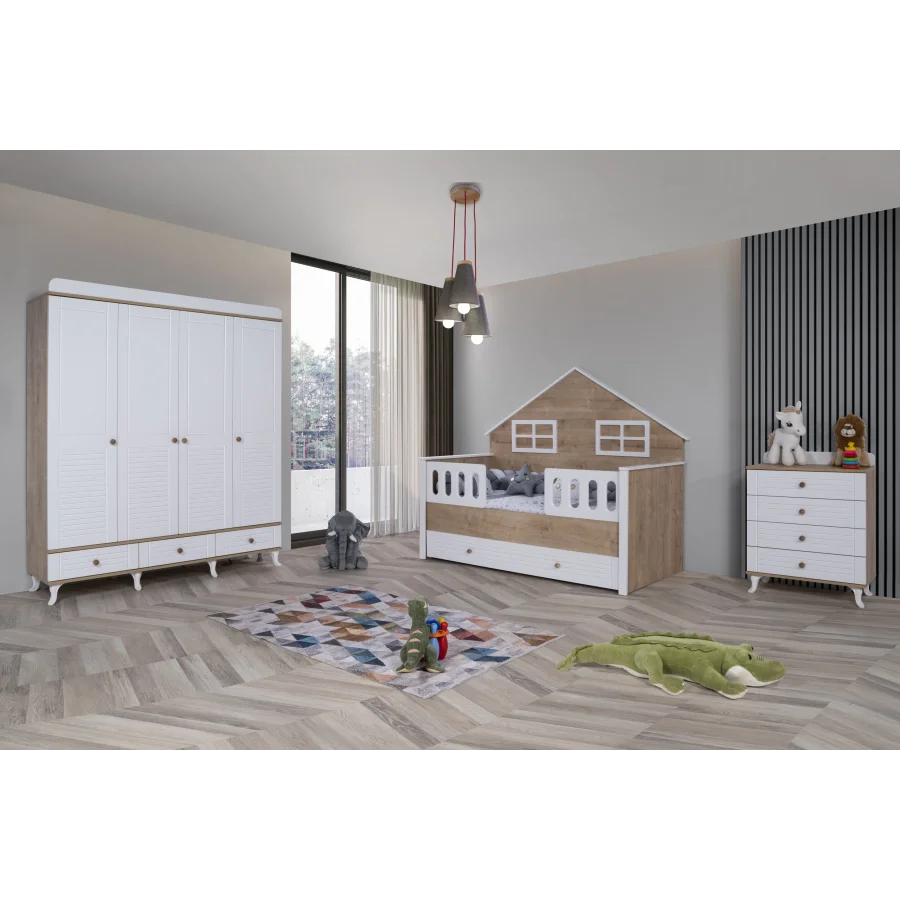 2KA Saphire 4 Kapılı Montessori Çocuk Odası Takımı