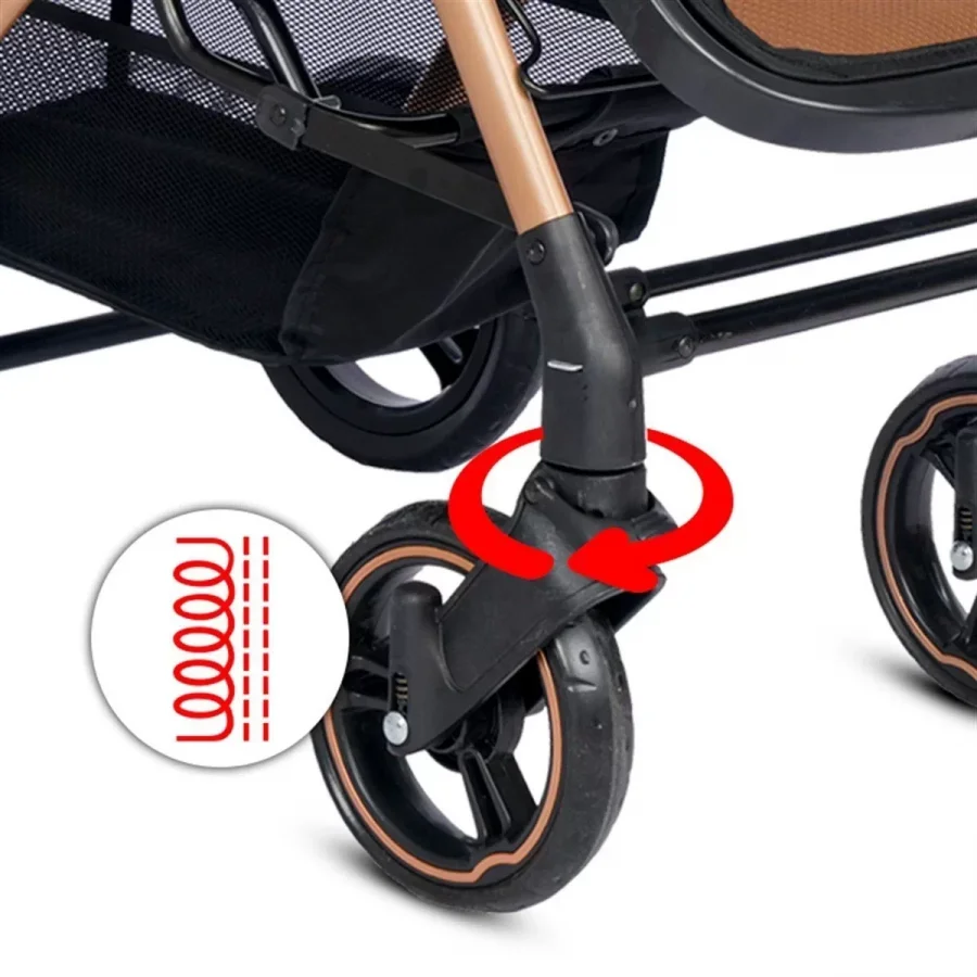 4 Baby Active Gold Plus Çift Yönlü Bebek Arabası - Antrasit